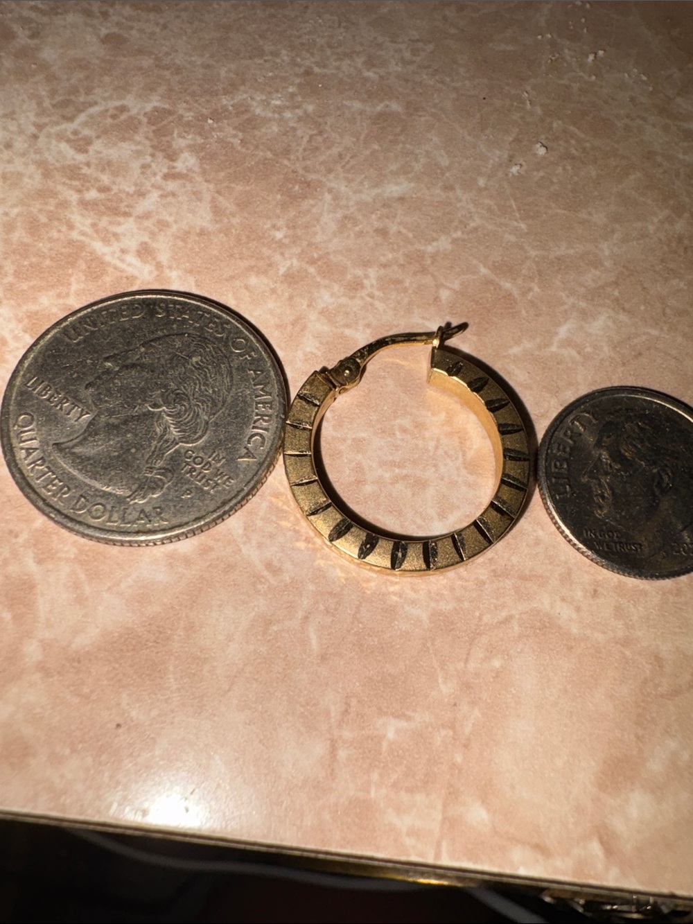 14KT Gold Hoops - Picture 5 of 7